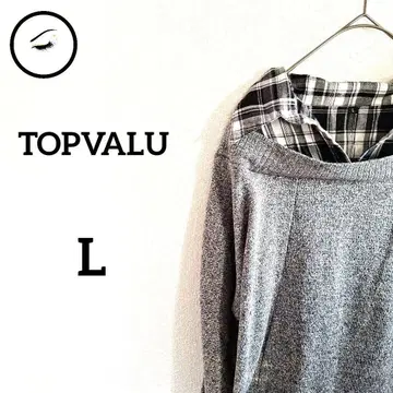 탑밸류 이온 셔츠 니트 레이어드 L 그레이 레이어드 스타일 스타일 겨울