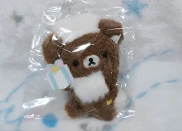 갈색 곰돌이 봉제 인형 배지 니코니코 happy for you