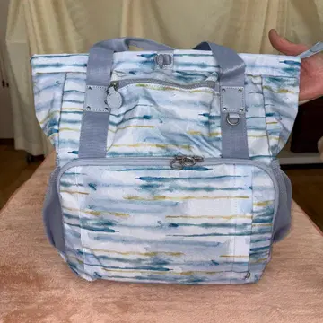 ACE 카나나 파랑과 화이트 스트라이프 백팩