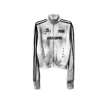 크롭 자켓 스컬 스트릿 중국 opium y2k 그런지