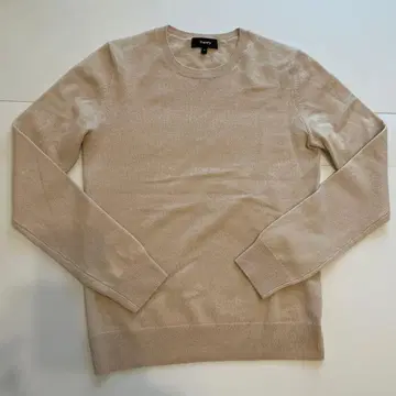 극미품 Theory 캐시미어 100% 니트 크루넥 띠어리 베이지