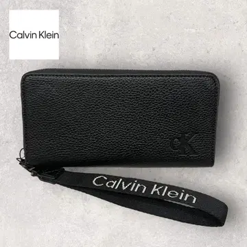 Calvin Klein 스트랩 장지갑 블랙
