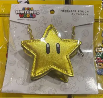 USJ 한정판 슈퍼 마리오 스타 목걸이 파우치