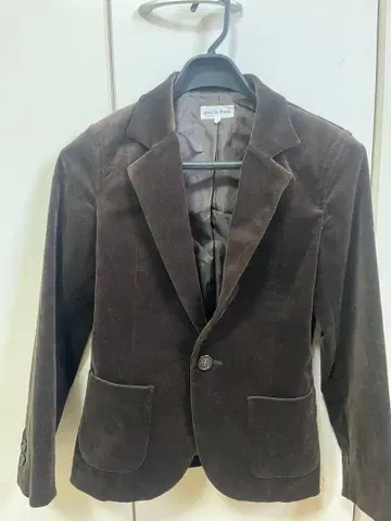 브라운 테일러드 자켓 코튼 98%
