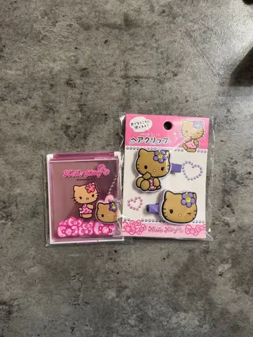 일광화상 키티 미니 거울 헤어 클립 세트