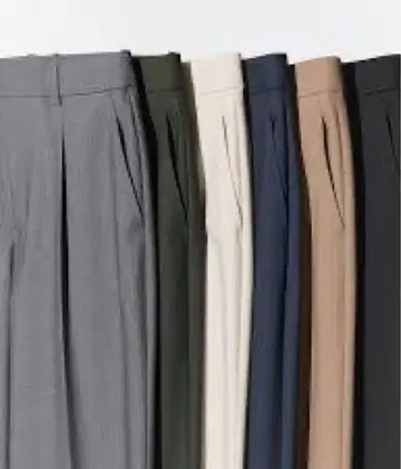 유니클로 턱 와이드 팬츠