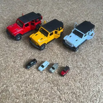Jeep 지프 랭글러 모델카 미니카 토이카 세트 7대