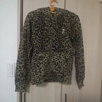 HYSTERIC GLAMOUR 레오파드 무늬 후드 부착 후드티