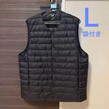 유니클로 퍼프테크 컴팩트 베스트 남성용 블랙 L 사이즈