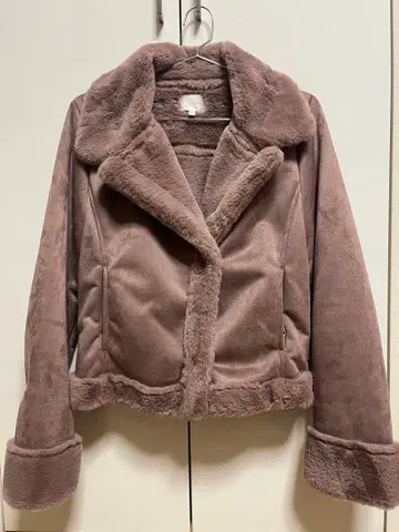 rienda 인조 모피 라이더 숏 자켓