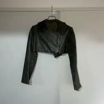 천연 가죽 스웨이드 크롭 가죽 자켓 숏 기장 짧은 기장