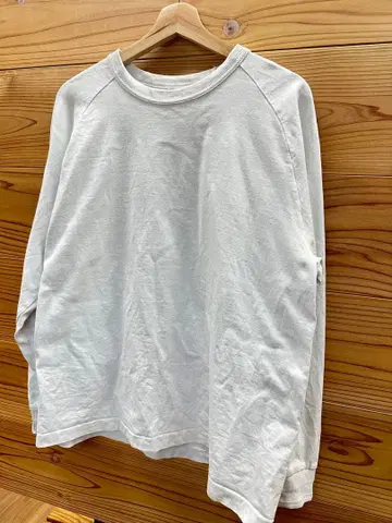 ohh! Raglan Crew 롱 슬리브 화이트 M 사이즈