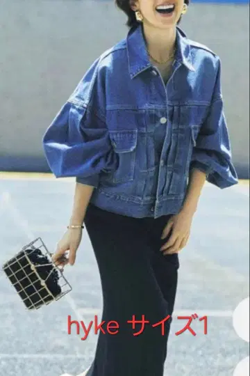 HYKE 벌룬 슬리브 데님 재킷 g