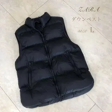 ZARA 남성용 다운 베스트 L 사이즈 네이비 미사용 새상품