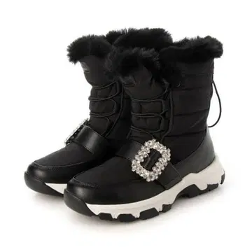 퍼 장식 비쥬 장식 스노우 부츠 DIANA