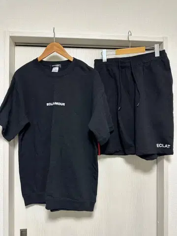 ECLAT 블랙 셋업 트레이닝복/맨투맨