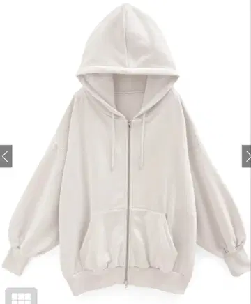 오버 사이즈 맨투맨 지퍼 후드티 [pm619a] 화이트