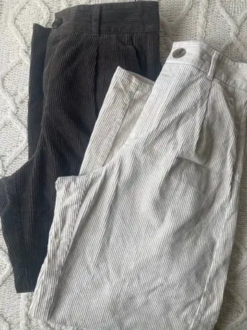 GU 배럴 레그 코듀로이 팬츠 2개 세트