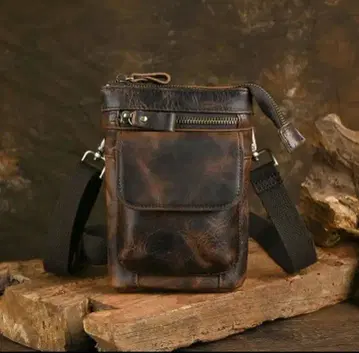 천연 가죽 바디백