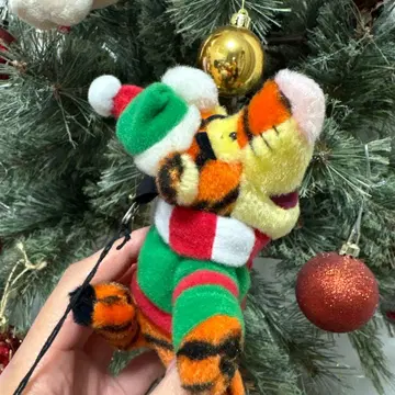 티거 2000년 크리스마스 인형 배지 마스코트 미사용 새상품