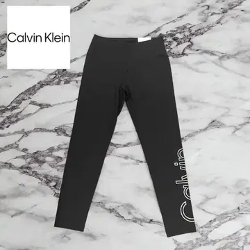 Calvin Klein 로고 레깅스 블랙