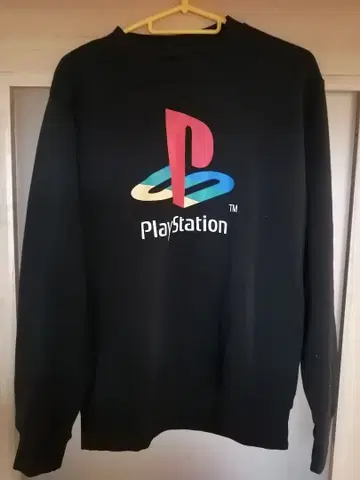 PlayStation 로고 맨투맨 M 블랙 트레이닝복