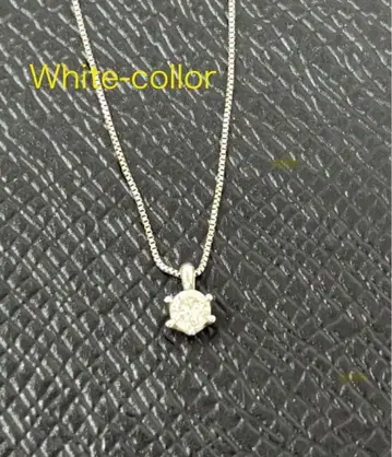 K18wg 싱글 볼 다이아 목걸이