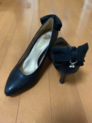 펌프스 블랙 리본 S 사이즈