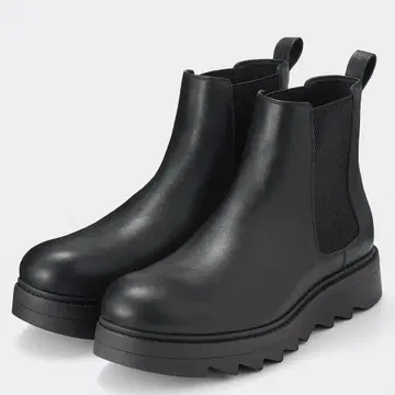 GU 청키 밑창 사이드 고어 부츠 블랙 26cm 새상품