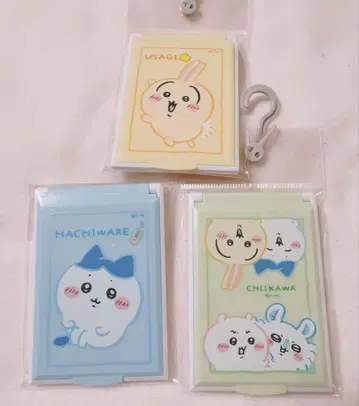 치이카와 미니 거울 3종 세트 토끼 하치와레 모몽가