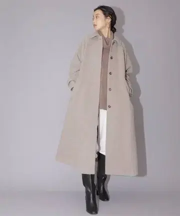 NATURAL BEAUTY BESIC 볼륨 A라인 코트 베이지