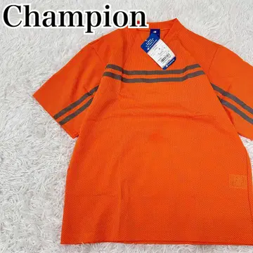 [ 새상품 ] Champion 리플렉터 메쉬 T셔츠 오렌지 M 사이즈