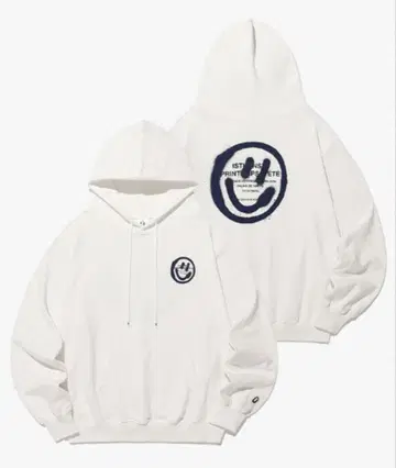 화이트 후디 로고 자수