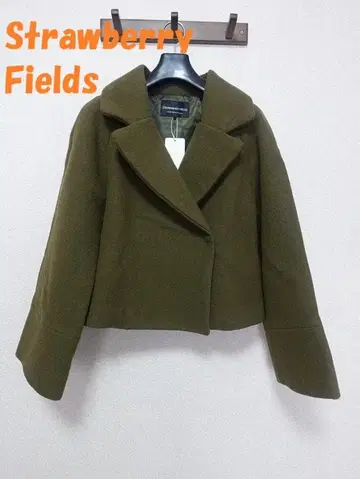 새상품 택 Strawberry Fields 멜톤 코트 카키 M 9