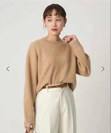 FOX 블렌드 라메 형태 돌먼 니트 풀오버