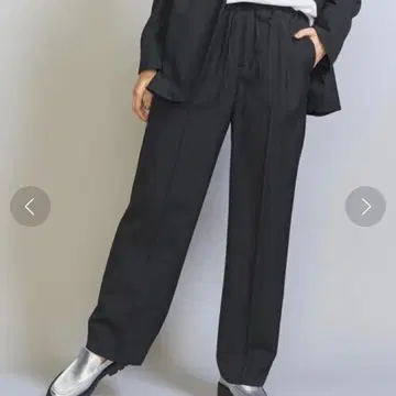 BEAUTYANDYOUTH 포플린 스트레이트 팬츠 네이비 36 S