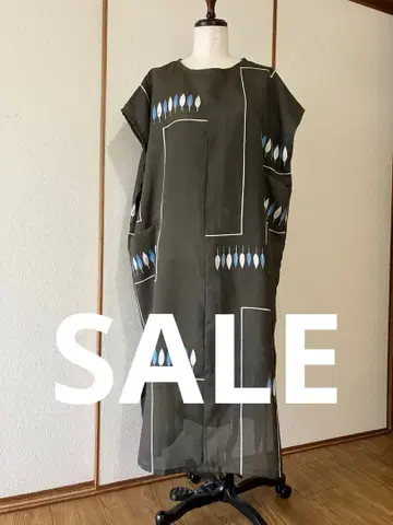 기모노 리메이크 명주 북유럽 부부 패턴 원피스 루즈핏 튜닉