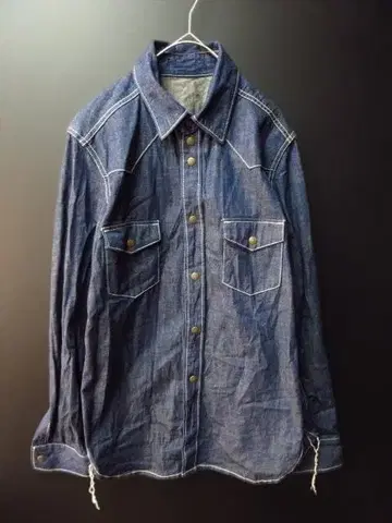 BLUE SAKURA/블루 사쿠라/긴팔 데님 셔츠/사이즈/1