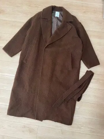 유 바이 스픽 앤 스팬 샤기 로브 코트 롱 코트 모헤어