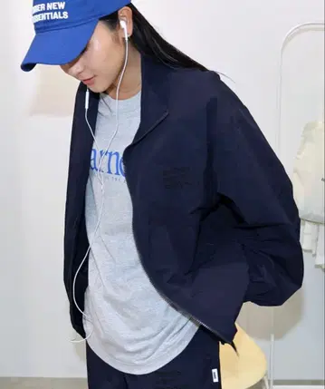 ANME 로고 나일론 자켓 블루종 E 접촉 냉감/UV 컷 (UPF50+)