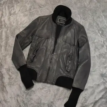 HYSTERICS 그레이 가죽 자켓 S