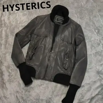 HYSTERICS 그레이 가죽 자켓 S