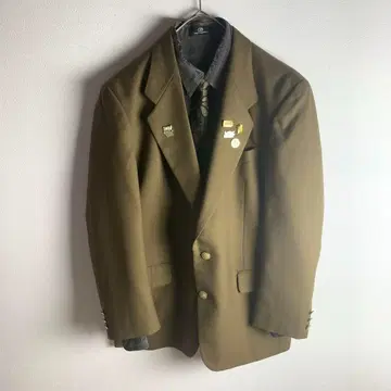 코디 브라운 골드 버튼 핀즈 올 패턴 보태니컬 무늬 캐주얼 멋짐 새상품급