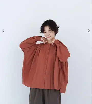 늑대와 올빼미 늑대와 달빛 카구야 블라우스 벽돌 린넨