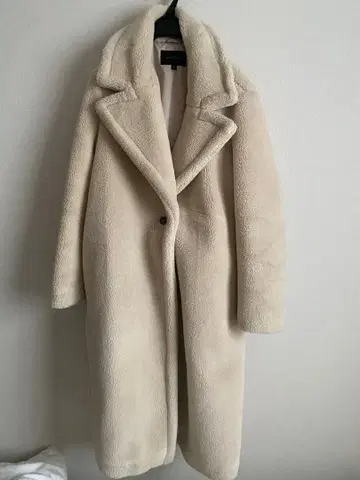 BANANA REPUBLIC 보아 롱 코트 L 크림색