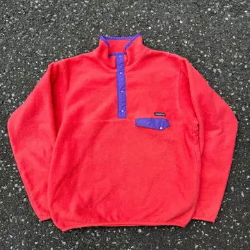 Patagonia 플리스 살몬 핑크 x 퍼플 1990년산 레어 컬러
