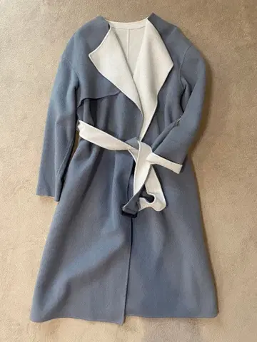 언타이틀 리버 코트 벨트 포함