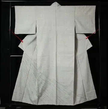 7651 순수 실크 마바오  솔잎 자수 멋스러운 츠케시 새상품급