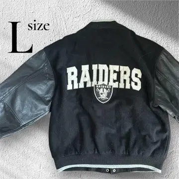 00's RAIDERS 가죽 바시티 자켓 L 사이즈 블랙