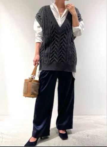 1er Arrondissement 케이블 짜임 니트 베스트